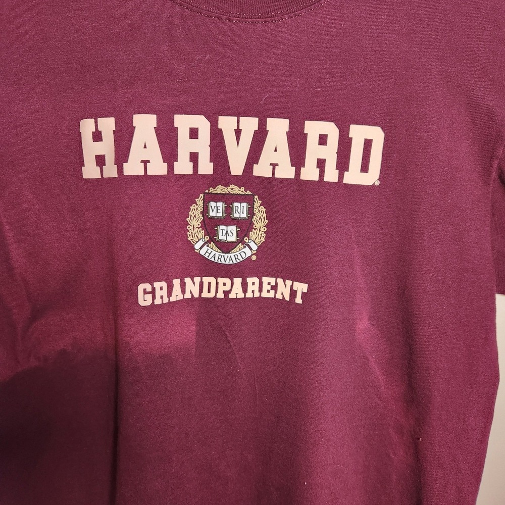 Jansport Harvard Grandparent T-Shirt XL Maroon Cotton Short Sleeve Crewneck
